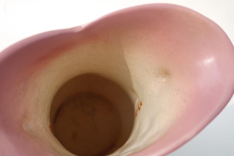 photo of Wildflower Hull art pottery vase, vintage USA matte glaze ceramic retro pastel colors #4