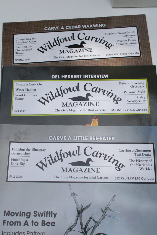 photo of Wildfowl Carving magazine back issues lot, bird decoys, lifelike models carved wood figures wildlife art  #3
