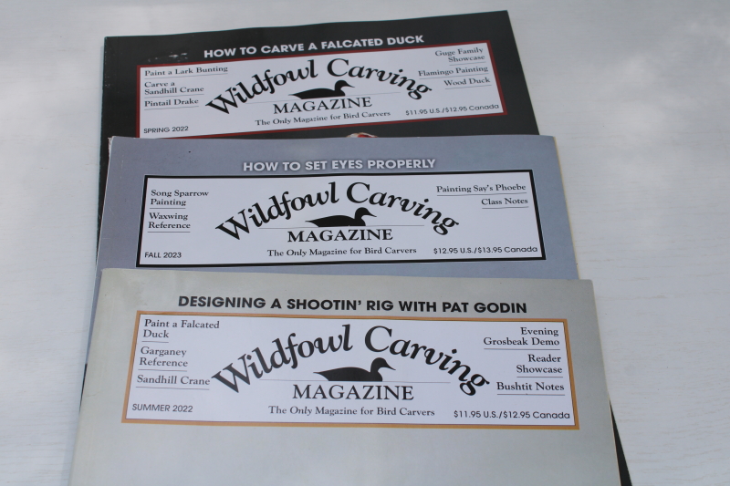photo of Wildfowl Carving magazine back issues lot, bird decoys, lifelike models carved wood figures wildlife art  #4
