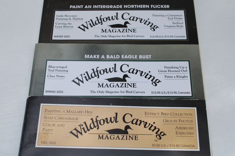 photo of Wildfowl Carving magazine back issues lot, bird decoys, lifelike models carved wood figures wildlife art  #5