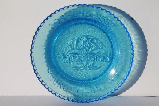 photo of Wilkerson's West Virginia pressed glass cup plates lot, vintage collectible glassware #3