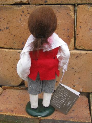 photo of Williamburg boy w/ Christmas turkey, Byers Choice caroler figure #4