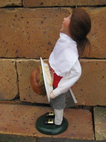 photo of Williamburg boy w/ Christmas turkey, Byers Choice caroler figure #5