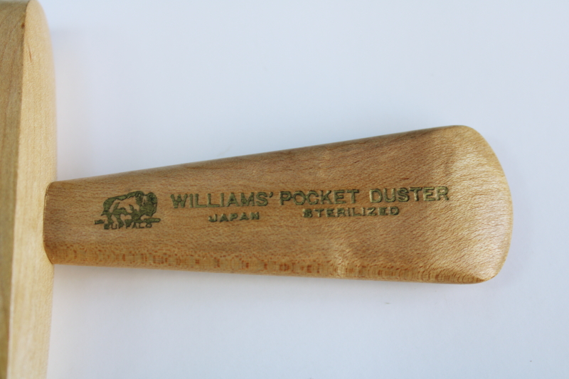 photo of Williams Pocket Duster vintage natural bristle brush w/ wood handle, soft buffalo hair bristles  #2