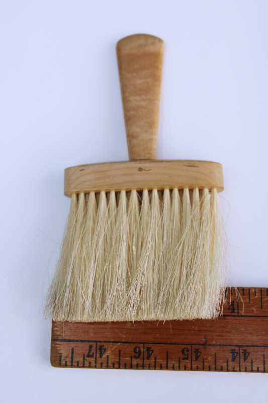 photo of Williams Pocket Duster vintage natural bristle brush w/ wood handle, soft buffalo hair bristles  #3