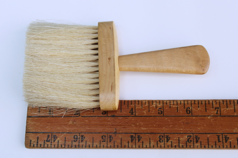 photo of Williams Pocket Duster vintage natural bristle brush w/ wood handle, soft buffalo hair bristles  #4