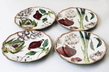 Williams Sonoma French Market Portugal pottery salad plates set of four