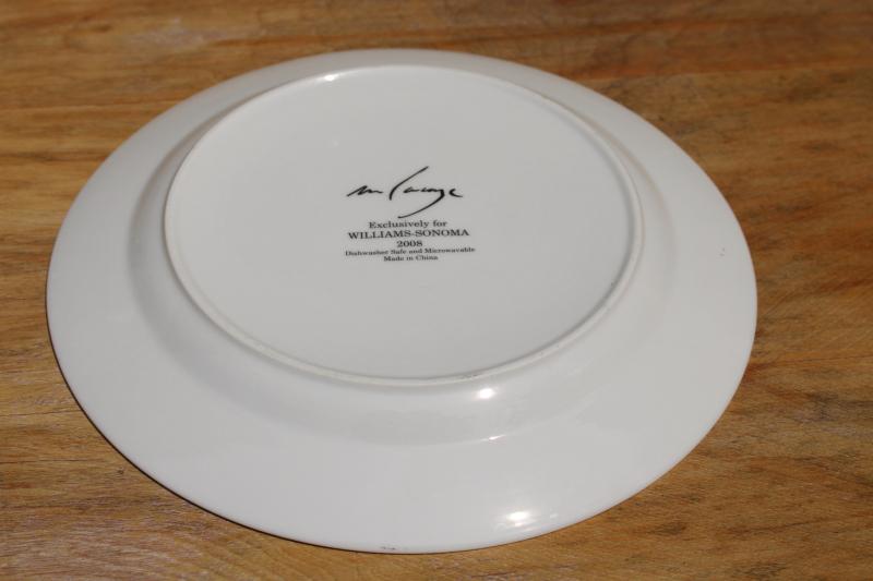 photo of Williams Sonoma La Mer fish pattern china dinner plate vintage 2008-10 #3