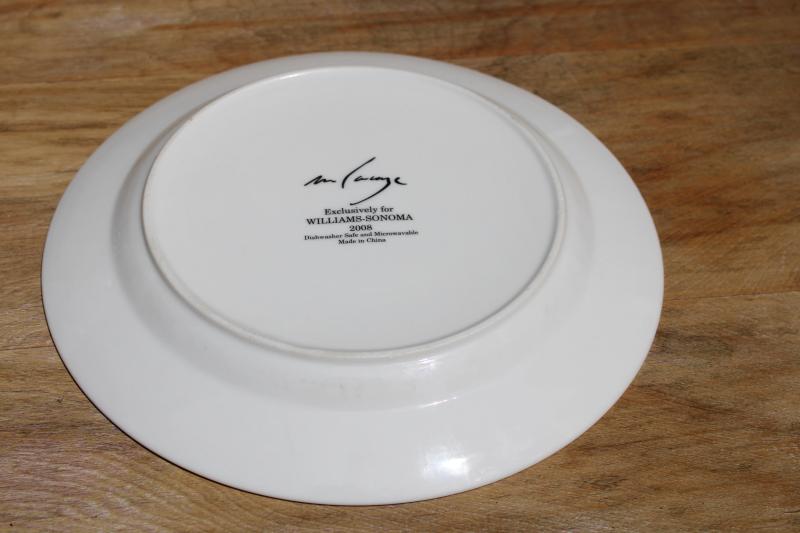 photo of Williams Sonoma La Mer fish pattern china dinner plate vintage 2008-10 #3