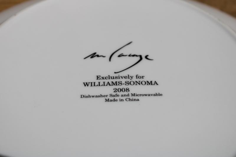 photo of Williams Sonoma La Mer fish pattern china dinner plate vintage 2008-10 #4