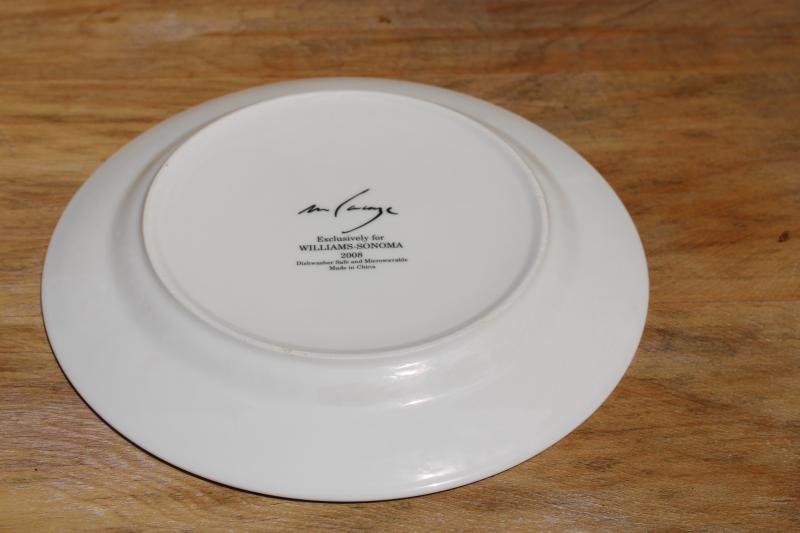 photo of Williams Sonoma La Mer fish pattern china dinner plate vintage 2008-10 #3