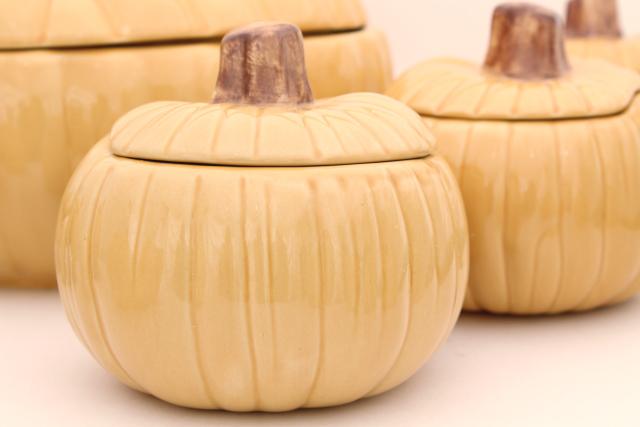 photo of Williams Sonoma fall pumpkin soup tureen & set of 8 covered bowls for Halloween Thanksgiving #10