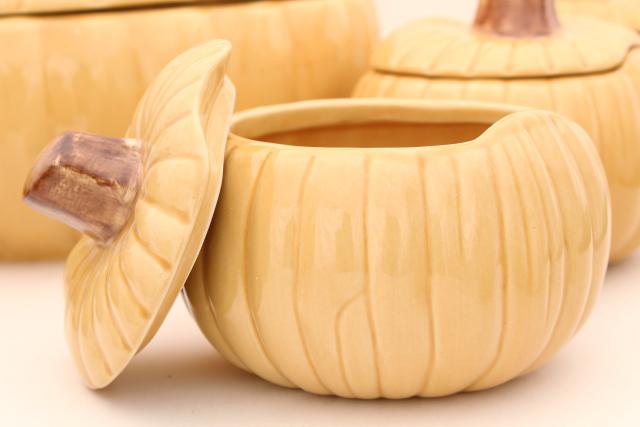photo of Williams Sonoma fall pumpkin soup tureen & set of 8 covered bowls for Halloween Thanksgiving #11