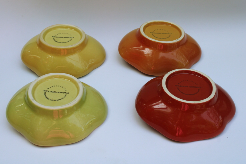 photo of Williams Sonoma heirloom tomato bowls set, red, orange, yellow, green tomatoes #4