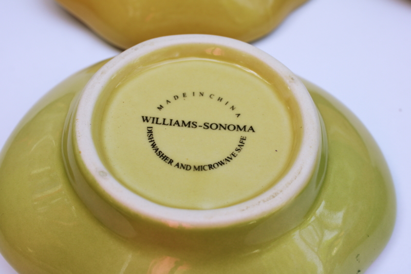 photo of Williams Sonoma heirloom tomato bowls set, red, orange, yellow, green tomatoes #5