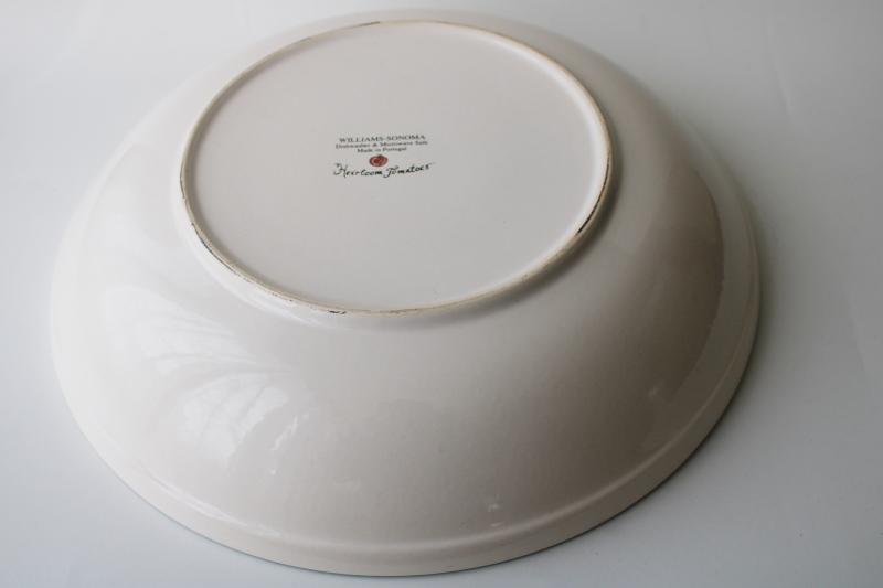 photo of Williams Sonoma heirloom tomatoes large ceramic salad or spaghetti pasta bowl #8