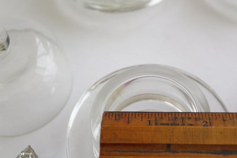 photo of Williams Sonoma individual covered butter dishes w/ glass cloche dome covers #5