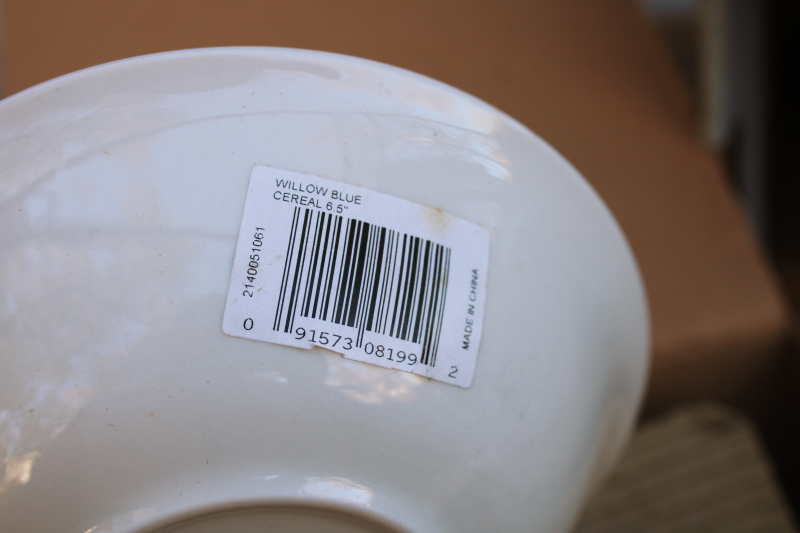 photo of Willow blue & white china new in box Johnson Bros 20 piece set for 4, vintage 2004 #6