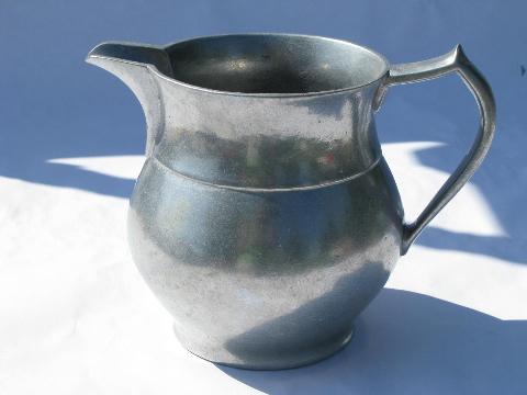 photo of Wilton Armetale pewter, 70s vintage water pitcher #1