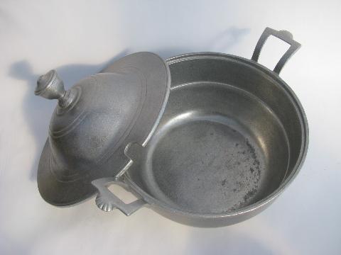 photo of Wilton Armetale pewter, vintage covered dish - tureen w/ ladle #2