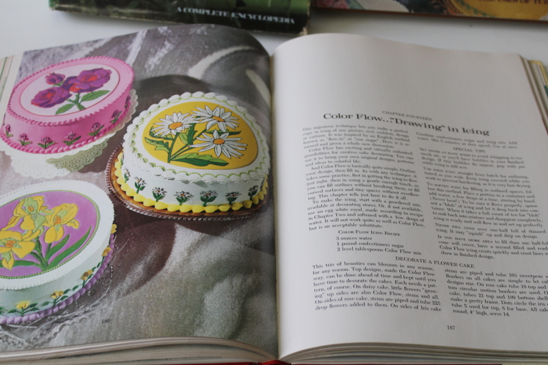 photo of Wilton Way of Cake Decorating 70s vintage complete course three volume set #16