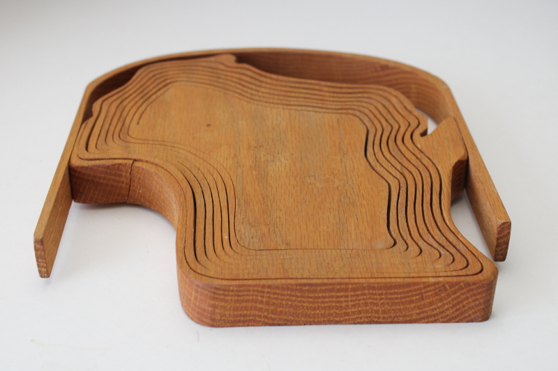 photo of Wisconsin state shape handmade wood board basket, rustic north woods souvenir  #2