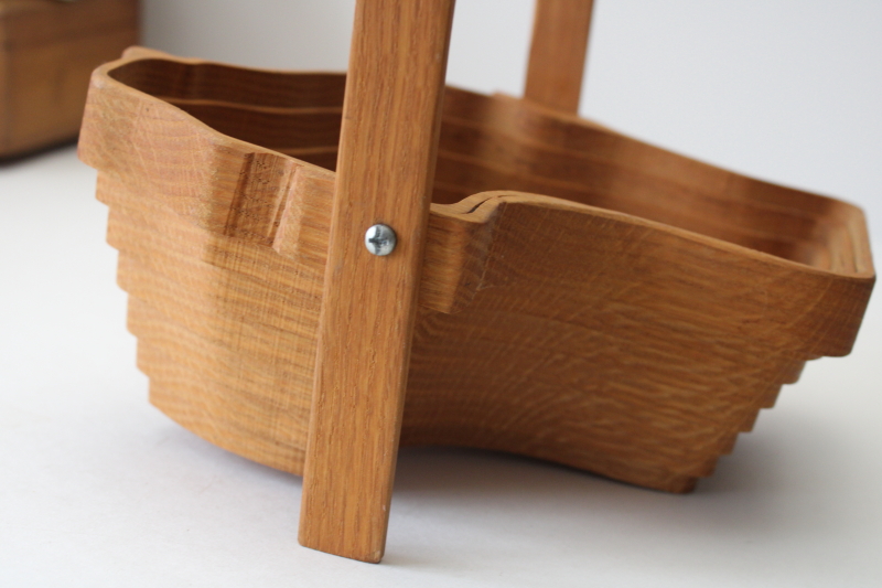 photo of Wisconsin state shape handmade wood board basket, rustic north woods souvenir  #4