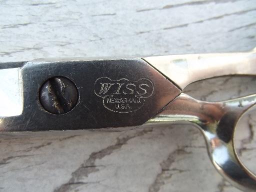 photo of Wiss pinking shears and sewing scissors, quality vintage American made #7