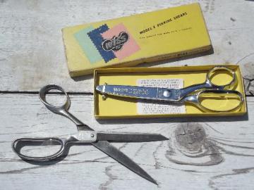 catalog photo of Wiss pinking shears and sewing scissors, quality vintage American made