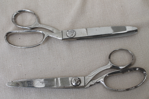 photo of Wiss pinking shears sewing scissors, quality vintage American made scissors #2