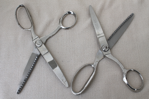 photo of Wiss pinking shears sewing scissors, quality vintage American made scissors #3