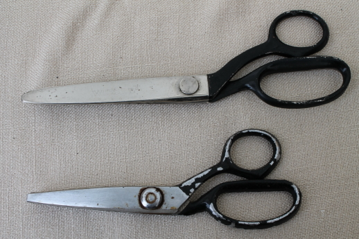 photo of Wiss pinking shears sewing scissors, quality vintage American made scissors #5