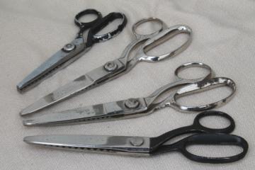 catalog photo of Wiss pinking shears sewing scissors, quality vintage American made scissors