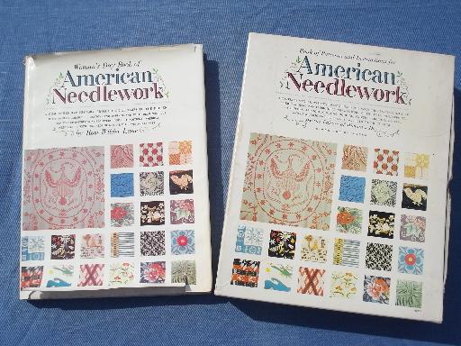 photo of Woman's Day American Needlework book and full size patterns, pattern sheets #2