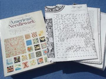 catalog photo of Woman's Day American Needlework book and full size patterns, pattern sheets