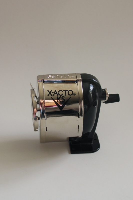 photo of X acto KS hand crank pencil sharpener for wall or table mount, never used #1