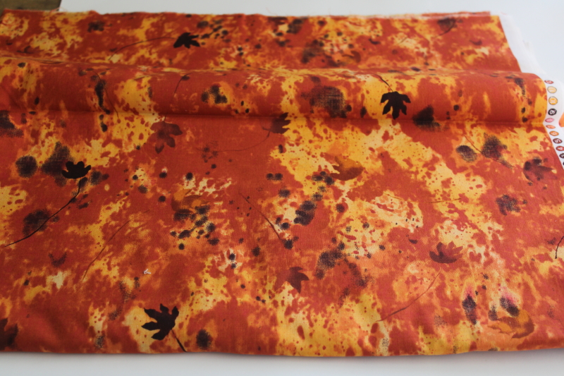 photo of Y2K Concord fabric quilting weight cotton autumn colors abstract print, 9 yards lot  #1