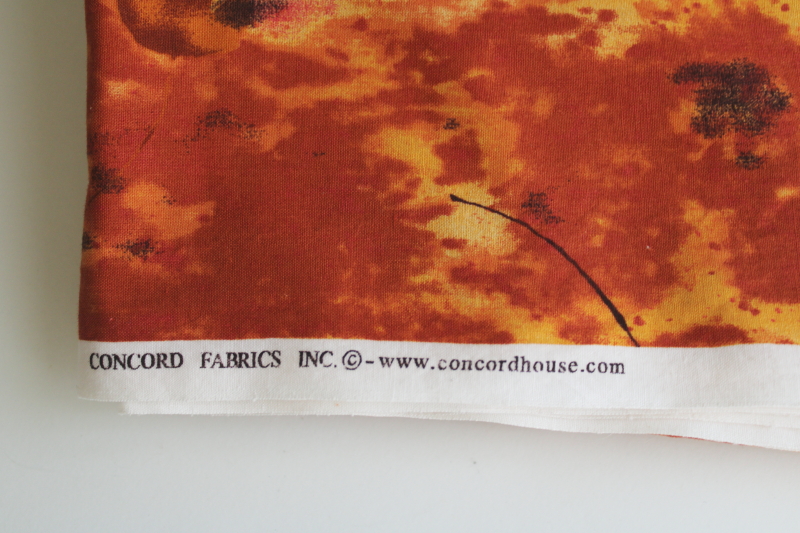 photo of Y2K Concord fabric quilting weight cotton autumn colors abstract print, 9 yards lot  #3