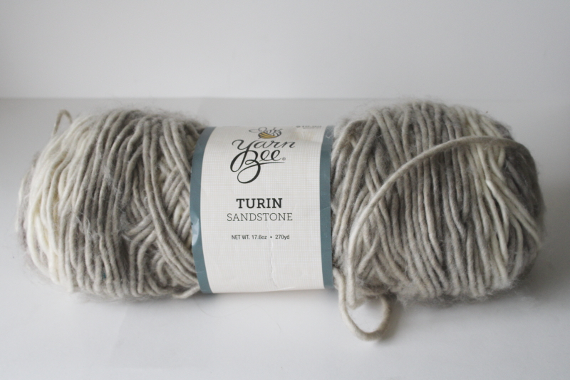 photo of Yarn Bee Turin acrylic blend yarn, sandstone color bulky chunky homespun roving texture  #1