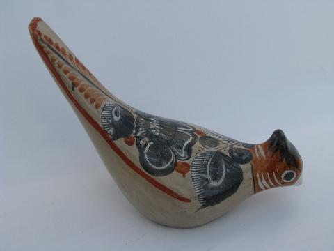 photo of Zuni doves, vintage Mexican Indian pottery figures #4