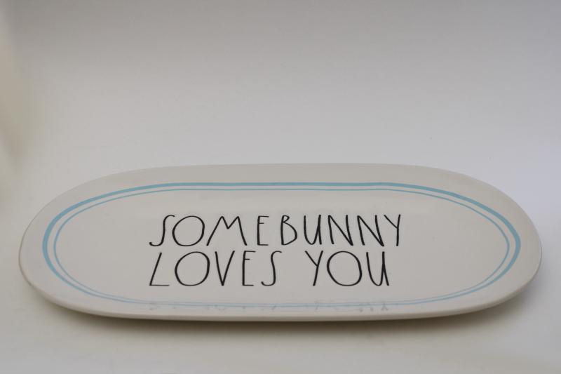 photo of ae Dunn platter for Easter, farmhouse style spring decor Some Bunny Loves You #4