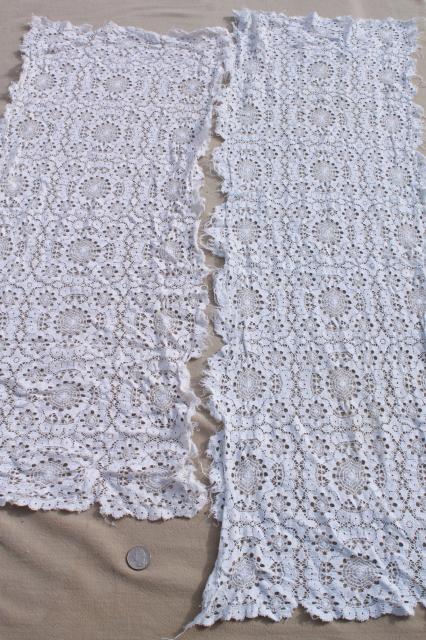 photo of all white work vintage crochet lace & linens lot, doilies, table mats & centerpieces #16