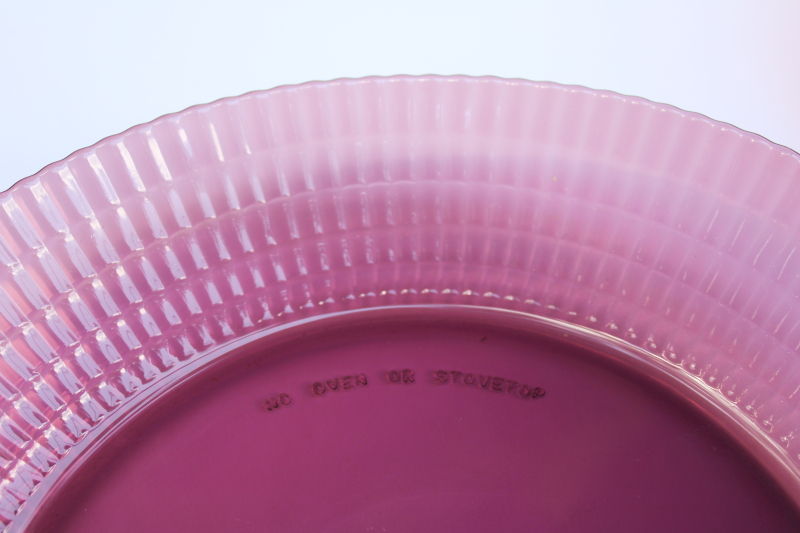 photo of amethyst purple Mexico glass dinnerware vintage Forte Crisa soup bowls set of 6  #3