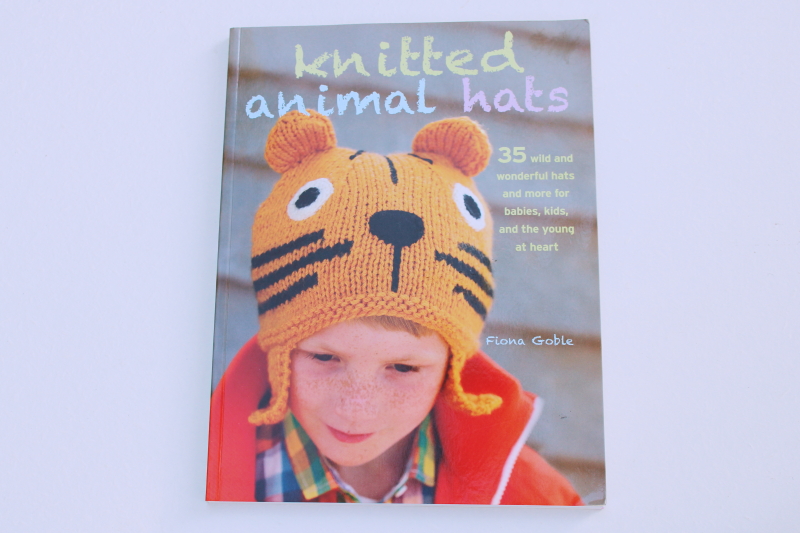 photo of animal hats patterns to knit w/ charted designs, out of print knitting book #1