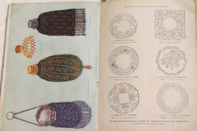 photo of antique 1800s vintage needlework books, embroidery patterns, tatting, crochet & knitting pattern #14