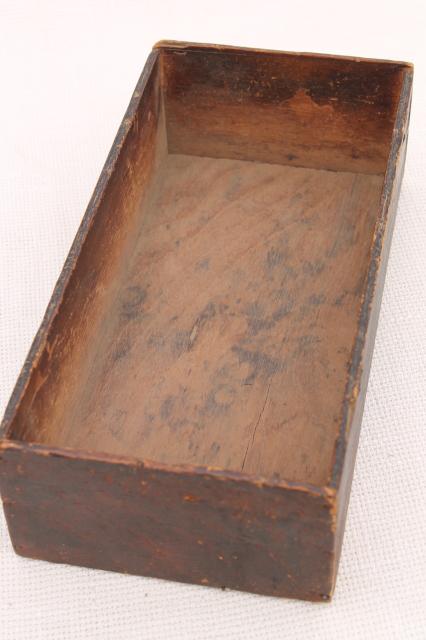 photo of antique 1800s vintage wood cigar box w/ old script lettering advertising Havana cigars #2