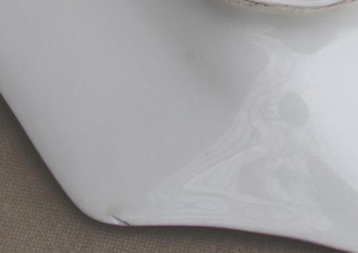 photo of antique 1880s Haviland Limoges china tray or serving plate w/ folded handkerchief edge  #7