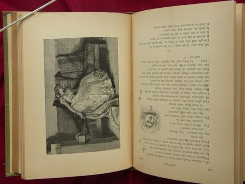 photo of antique 1880s Lucile illustrated poetry w/ Victorian gilt art binding #2