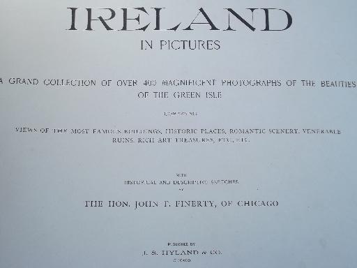 photo of antique 1890s Ireland photos book, Irish villages and city view photographs #2