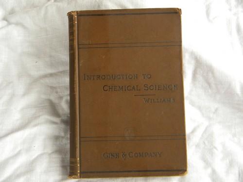 photo of antique 1891 chemistry textbook w/engravings, steampunk illustrations #1